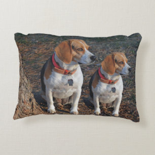 Beagles By The Tree Decorative Cushion