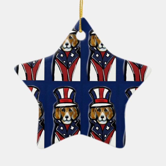 BEAGLES CERAMIC ORNAMENT (Front)