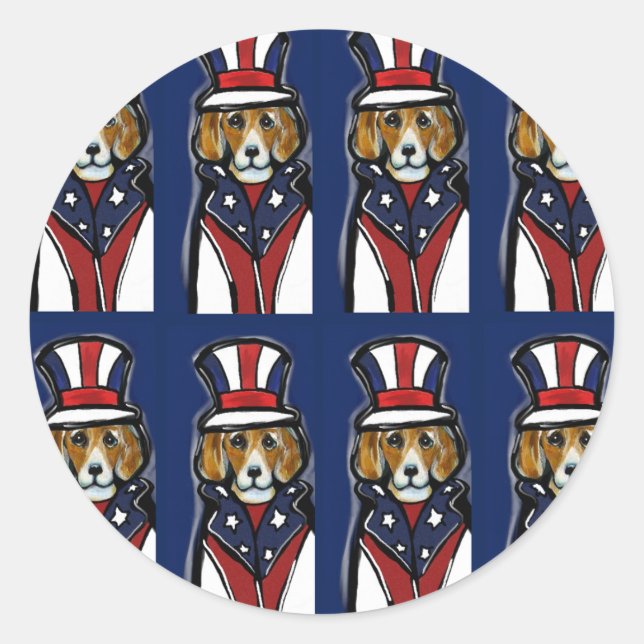 BEAGLES CLASSIC ROUND STICKER (Front)