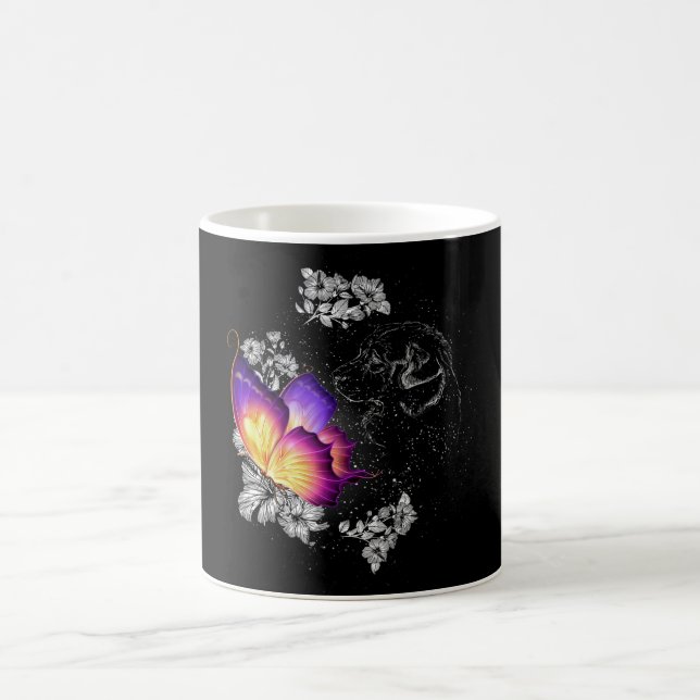 Beagles Dog With Butterfly Dog In Heaven Memorial Coffee Mug (Center)
