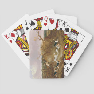 Beagles in Full Cry, 1845 (oil on canvas) Playing Cards
