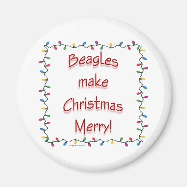Beagles Make Christmas Merry - Magnet (Front)