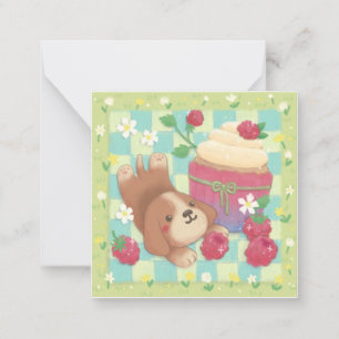 Beagle's Picnic Day with Raspberry Cupcake Card