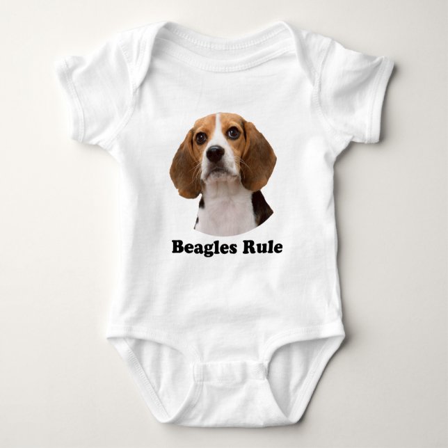 Beagles Rule Baby Bodysuit (Front)