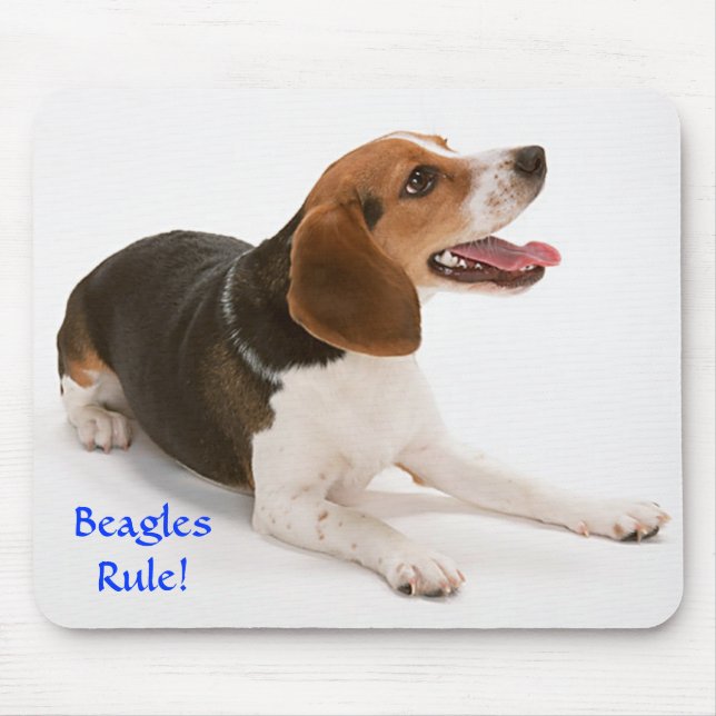 Beagles Rule Happy Beagle Mousepad (Front)