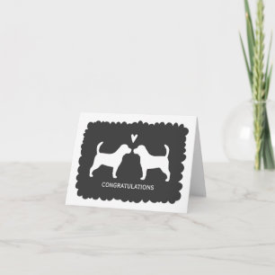 Beagles Wedding Dog Lover Congratulations Congrats Card