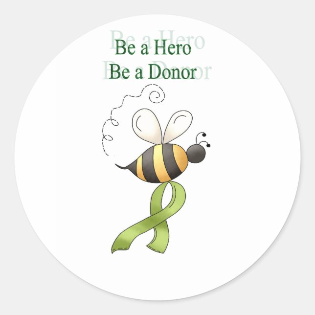 beahero classic round sticker (Front)