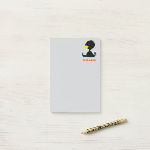 Beak-a-Boo! Cute Cartoon Duck with Funny Pun Post-it Notes