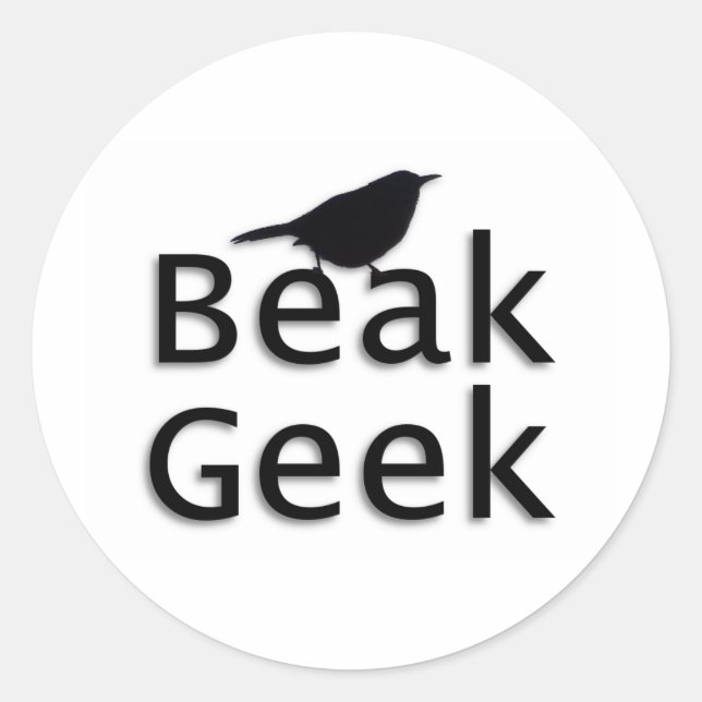 Beak Geek-- Wren Classic Round Sticker (Front)