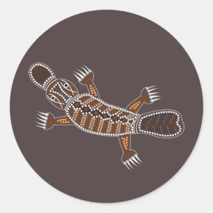 beaked animal or platypus classic round sticker
