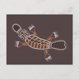 beaked animal or platypus postcard