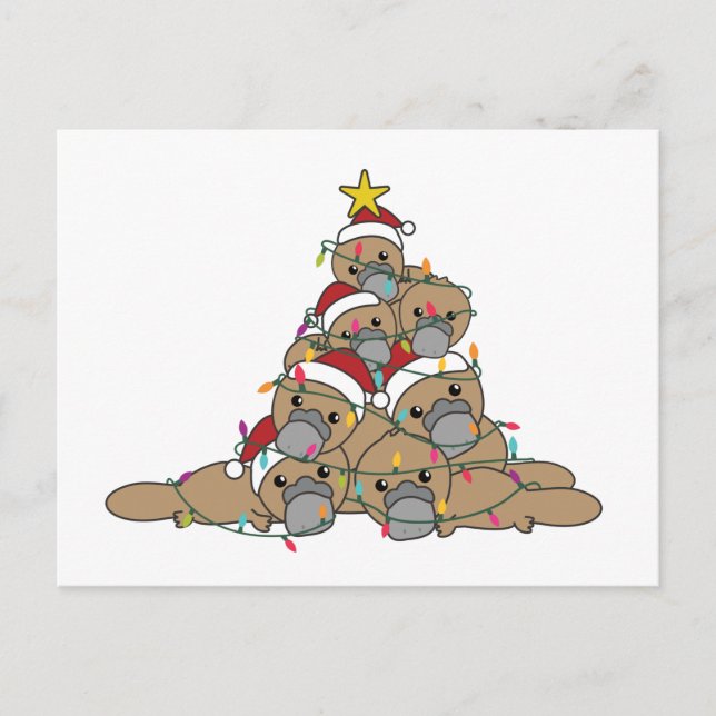 Beaker Christmas Tree Funny Christmas Postcard (Front)