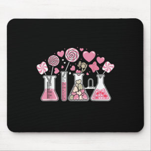 Beaker Test Tube Heart Laboratory Valentines  Mouse Pad