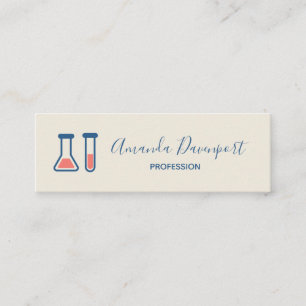 Beaker & Test Tube Science Themed Mini Business Card