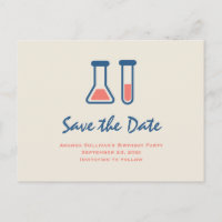 Beaker & Test Tube Science Themed Save the Date