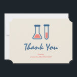 Beaker & Test Tube Science Themed Thank You Card<br><div class="desc">Thank you card with a cute drawing of a test tube and beaker. Perfect for science lovers.</div>