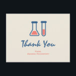 Beaker & Test Tube Science Themed Thank You Postcard<br><div class="desc">Thank you postcard with a cute drawing of a test tube and beaker. Perfect for science lovers.</div>