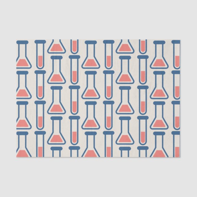 Beaker & Test Tube Science Themed Tissue Paper (Front)