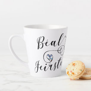 Béal Feirste Flag Heart, Belfast Latte Mug