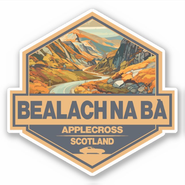 Bealach na Bà Scotland Travel Art Badge (Front)