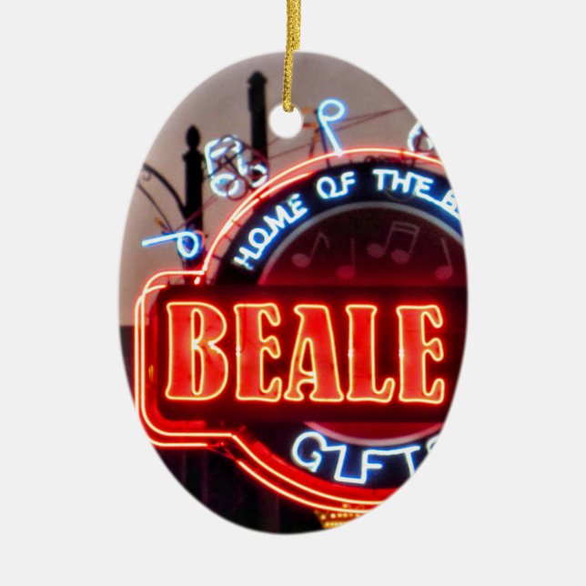 Beale Street Ceramic Tree Decoration (Front)