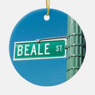Beale Street sign Ceramic Tree Decoration