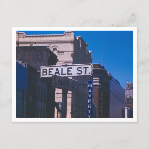 Beale Street sign photo, Memphis, Tennessee Postcard