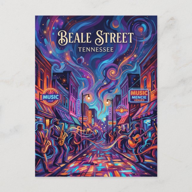 Beale Street Tennessee Postcard (Front)