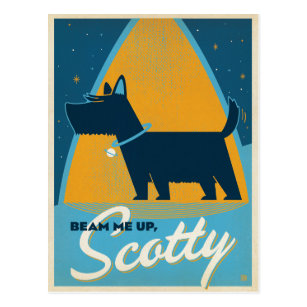 Beam Me Up Scotty Postcard