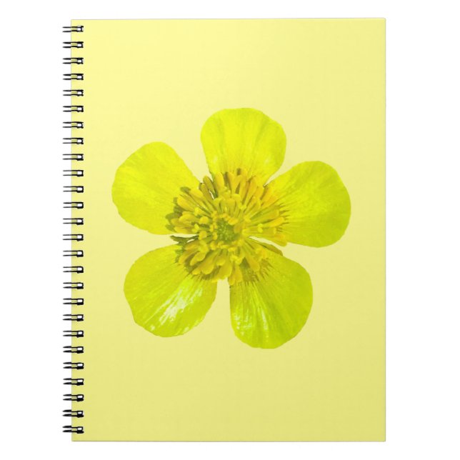 Beaming Buttercup Flower - transparent. Notebook (Front)