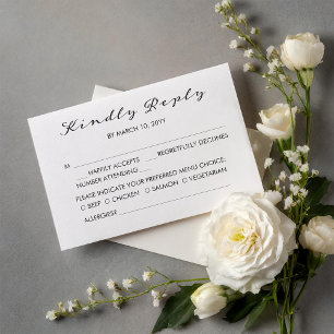 Beaming Delight Wedding RSVP Card