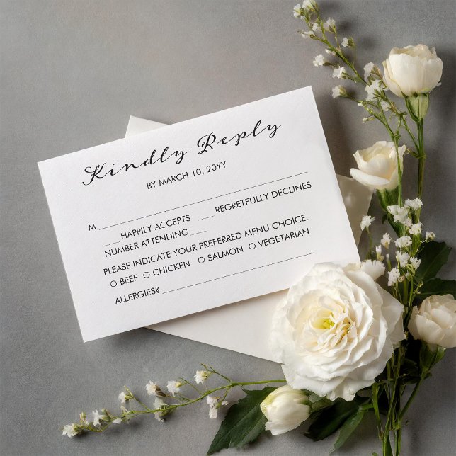 Beaming Delight Wedding RSVP Card (Creator Uploaded)