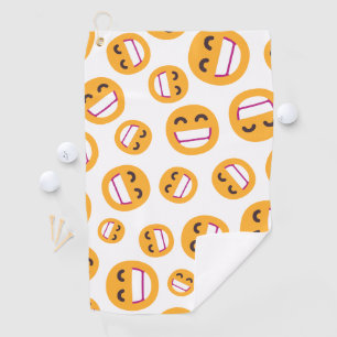 Beaming Face Smiling Eyes Cute Custom Colours Emoj Golf Towel