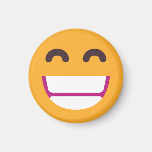 Beaming Face Smiling Eyes Cute Custom Colours Emoj Magnet