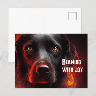 Beaming with joy postcard