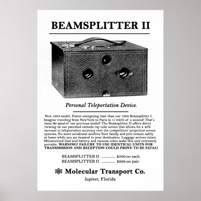 Beamsplitter II. Poster (Front)