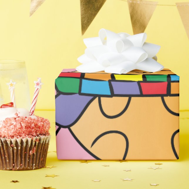 Bean Addie Wrapping Paper (Birthday Party)