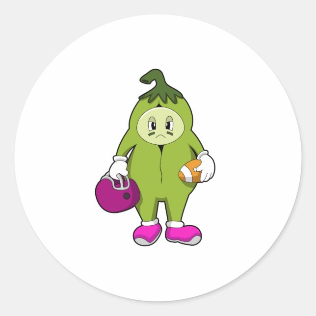 Bean at Football Sports Classic Round Sticker (Front)