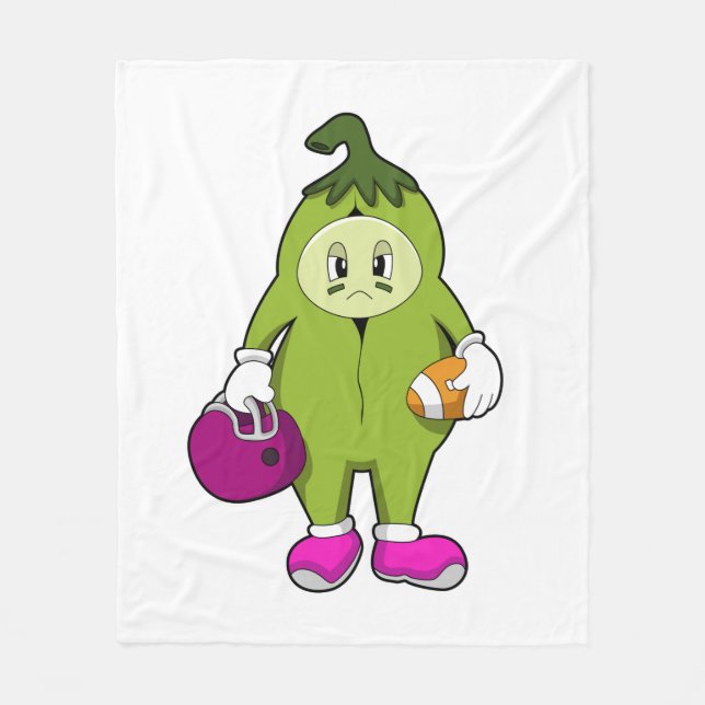 Bean at Football Sports Fleece Blanket (Front)