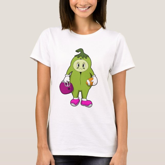 Bean at Football Sports T-Shirt (Front)