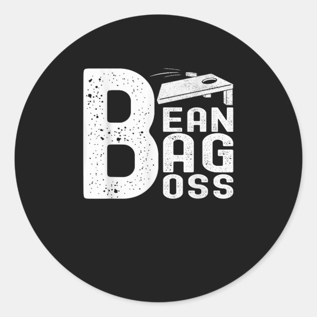 Bean Bag Boss Cornhole Classic Round Sticker (Front)