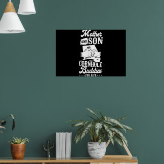 Bean Bag Player Champ Mum Son Mother And Son Poster