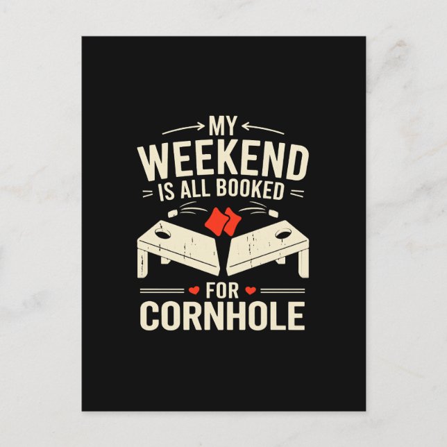  Bean Bag Toss Game Player Long Sleeve  Postcard (Front)