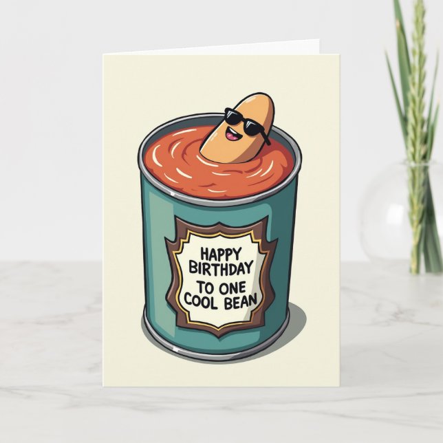 Bean Birthday Joy Art Card (Front)