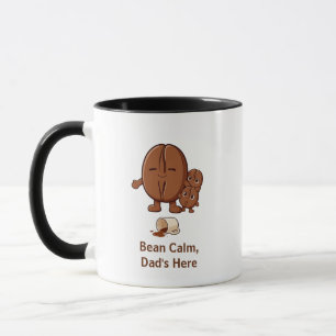Bean calm cute coffee bean family Father’s Day Mug