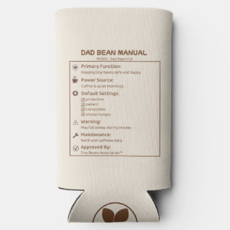 Bean calm cute coffee bean  seltzer can cooler