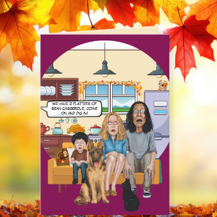 Bean Casserole Surprise Hilarious Thanksgiving Holiday Card