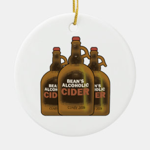 Bean Cider Ceramic Ornament