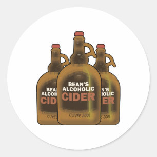Bean Cider Classic Round Sticker