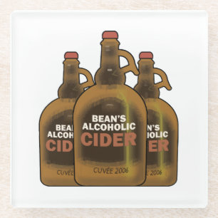 Bean Cider Glass Coaster